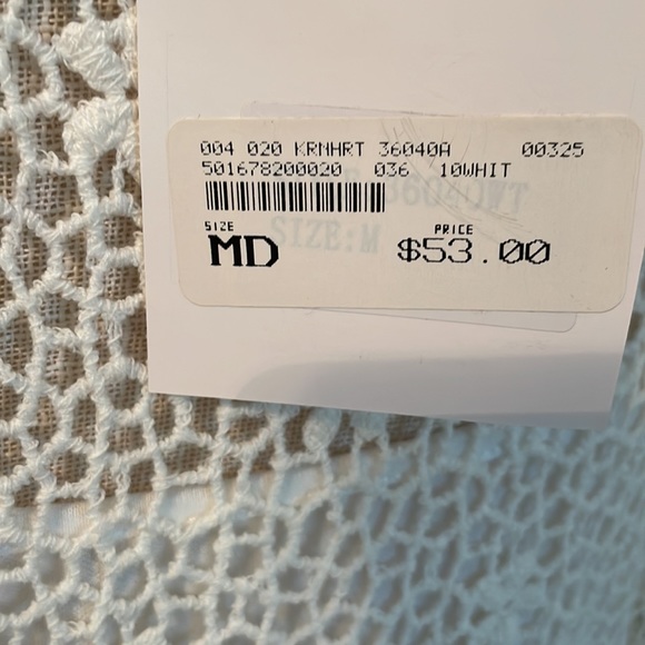 White blouse with attached under tank - Picture 4 of 4